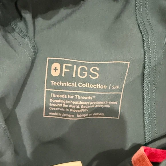 Figs Caribbean blue Jogger Pants with Pink Accent - Picture 3 of 3